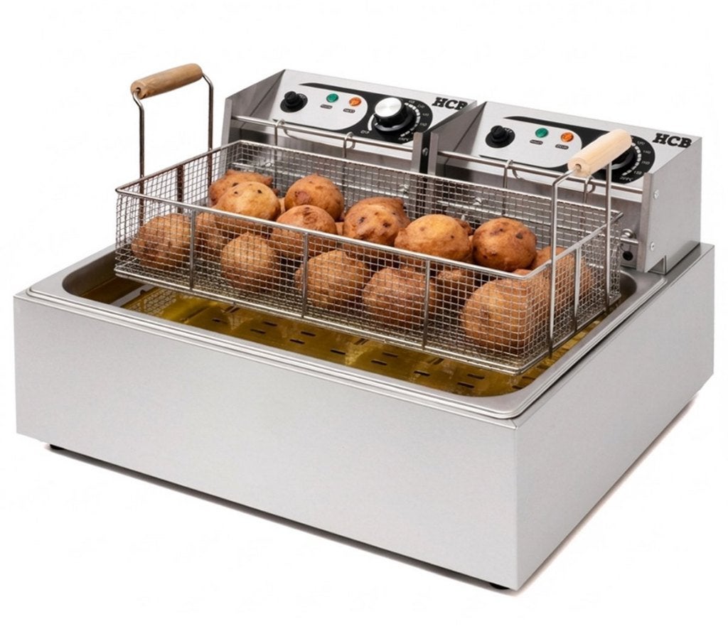 HCB Friteuse 15 L 1 mand 2 x 2500 Watt 230V, Ophalen of Verzenden, Fornuis, Frituur en Grillen