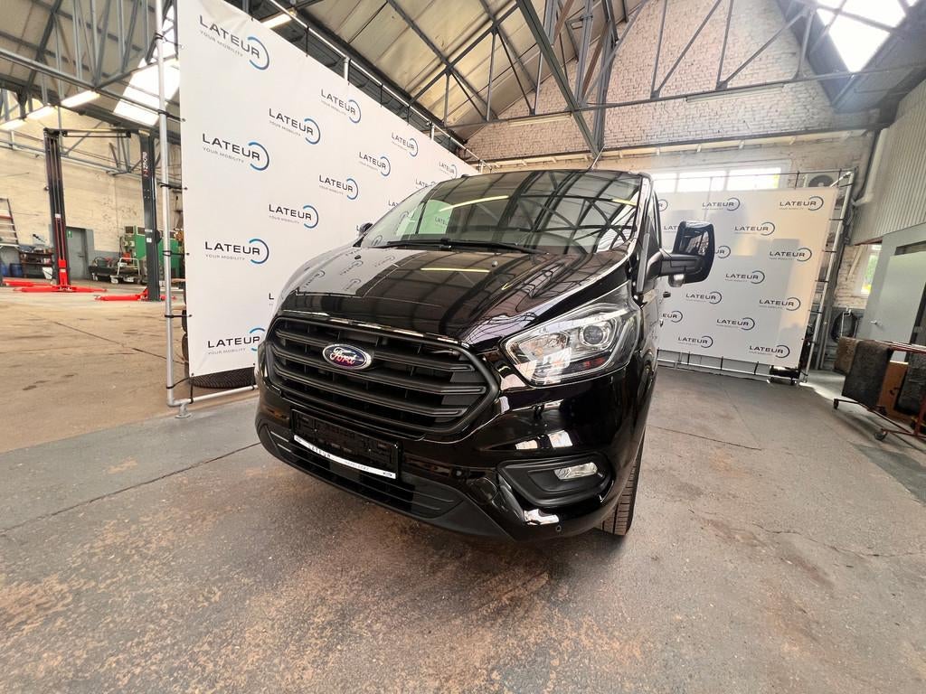 Ford Transit Custom Limited 320S 170pk automaat + houten laa, Auto's, Automaat, Stof, Zwart, Diesel