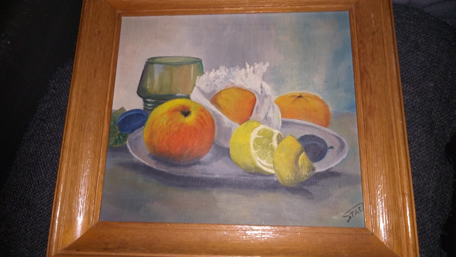 Schilderij stilleven van STAES, Ophalen, Stilleven