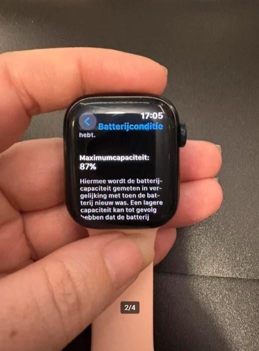 apple iwatch serie 8 41mm, Ophalen, Gebruikt, Conditie, Zwart