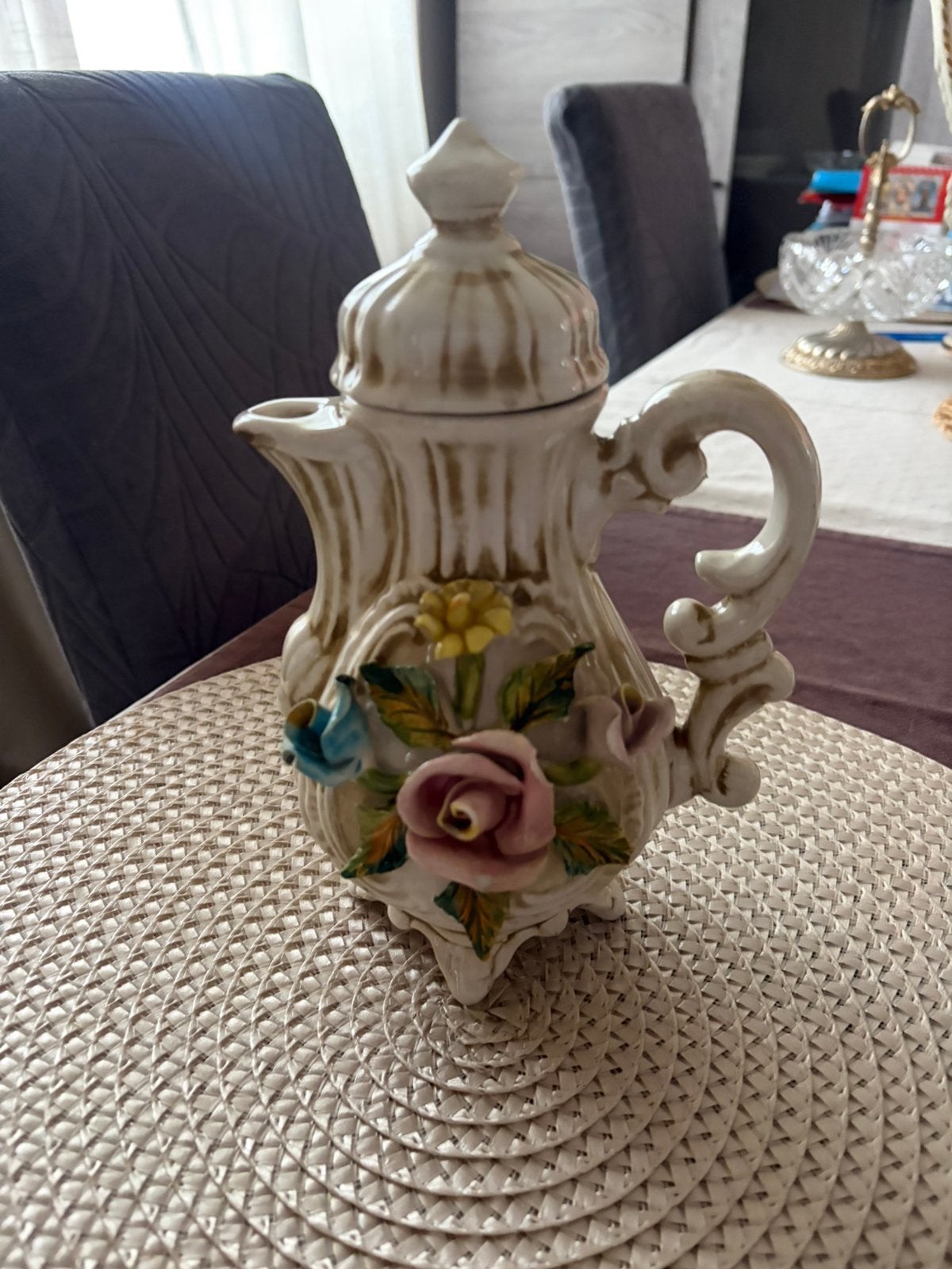 Vintage Bassano Italy — Cafetière en céramique, Enlèvement ou Envoi