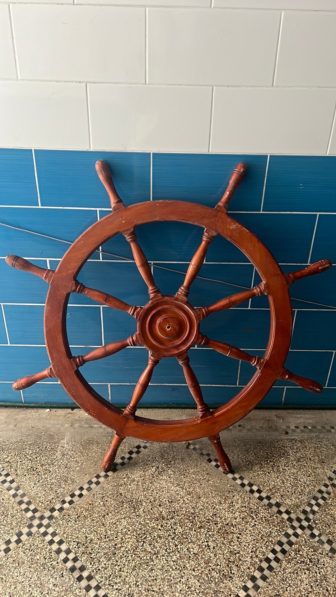 Roue en bois decoratif, Sports nautiques & Bateaux, Enlèvement, Comme neuf