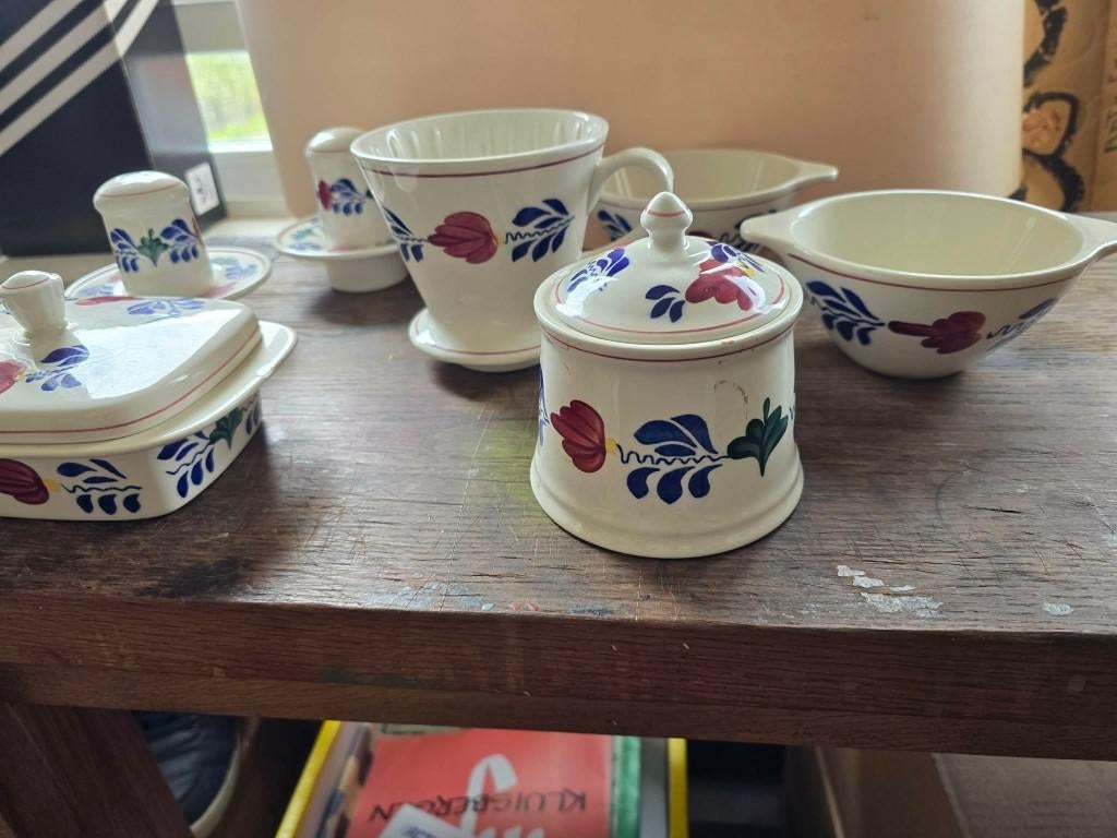 9 deelig uitzonderlijk setje van boerenbond Boch, Antiek en Kunst, Ophalen of Verzenden