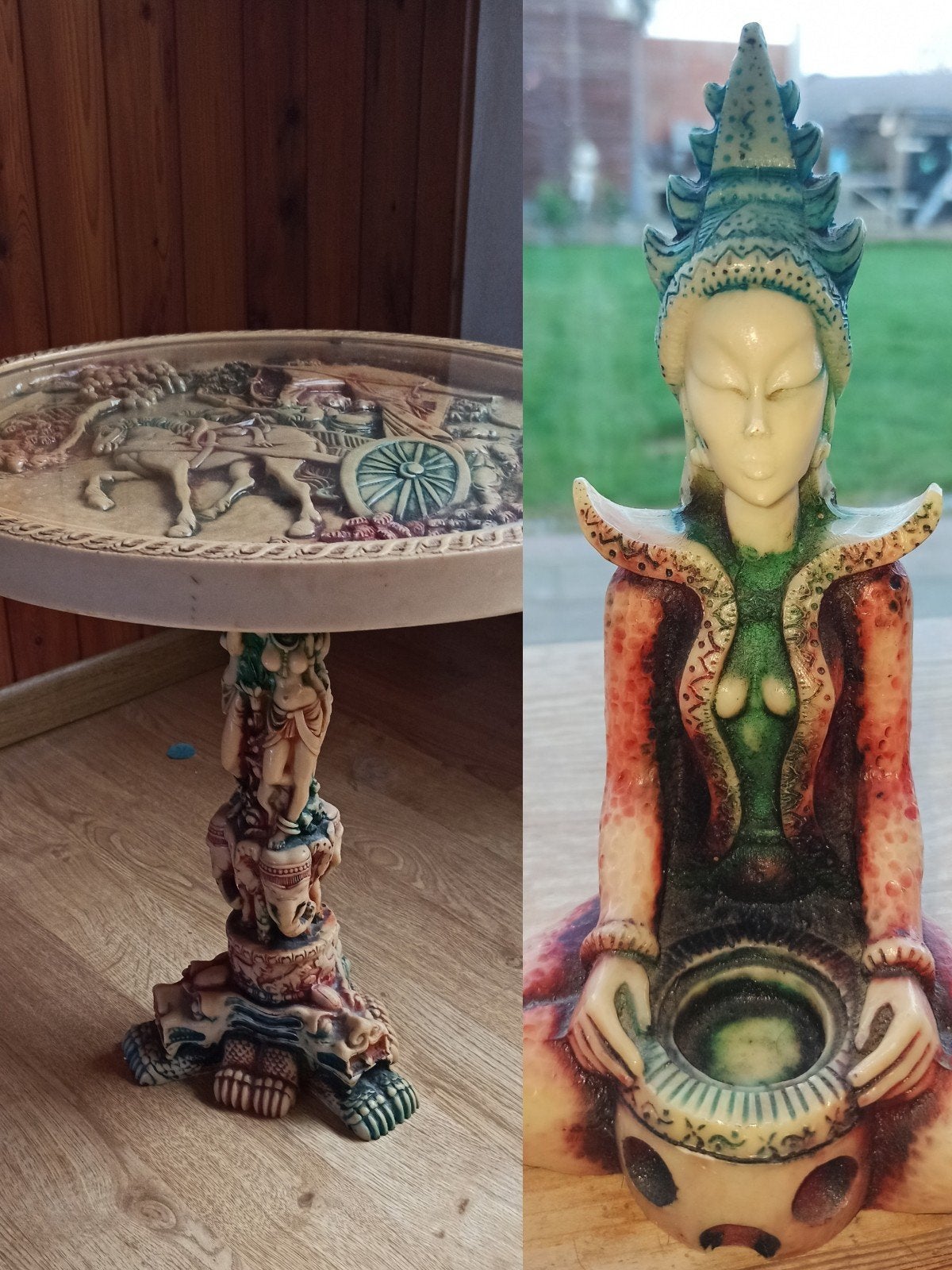Bijzettafeltje en beeldje, Antiek en Kunst, Ophalen