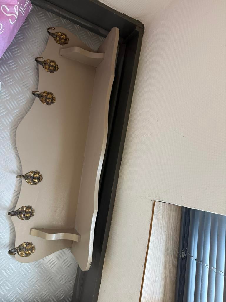 Houtenkapstok met goude engel detail, Huis en Inrichting, Ophalen, Zo goed als nieuw