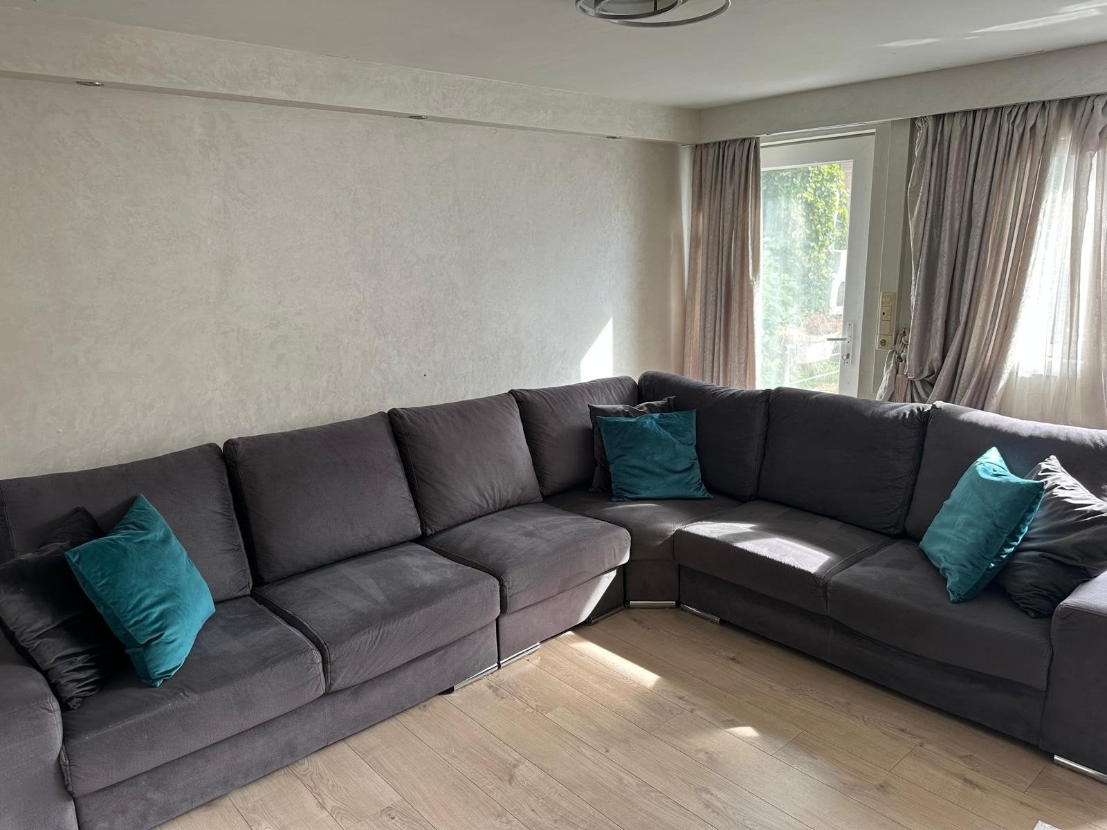 canapé de coin avec table, Maison & Meubles, Enlèvement, Utilisé, Tissus