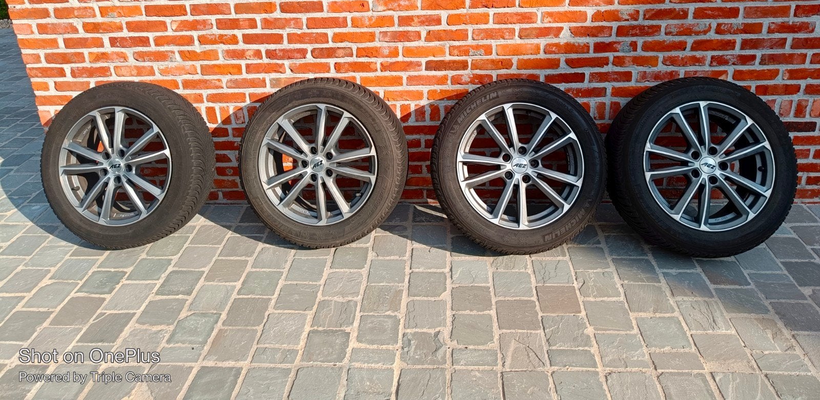 Michelin Alpine 5 winterbanden op licht metalen velgen, Auto-onderdelen, Ophalen, Banden en Velgen, 17 inch, Winterbanden
