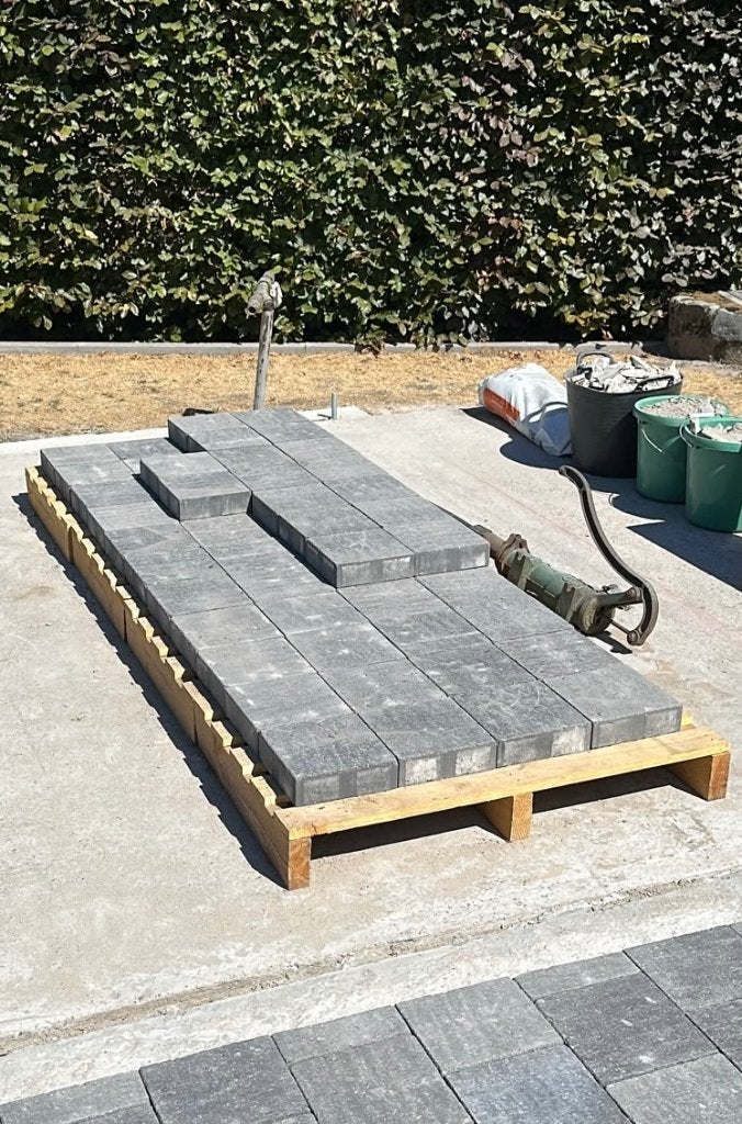Betonklinkers 20x20x6 grijs/zwart, Tuin en Terras, Tegels en Klinkers, Ophalen, Nieuw, Terrastegels
