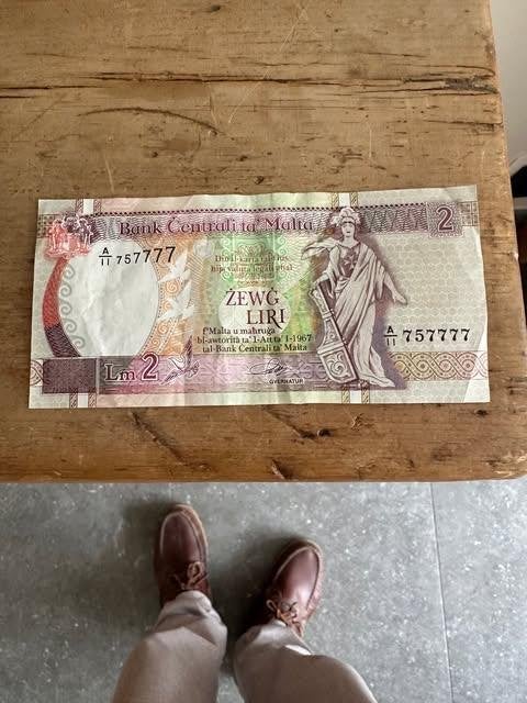 Bank centrali ta Malta 2 lm zweg liri, Verzamelen, Ophalen of Verzenden, Overige typen