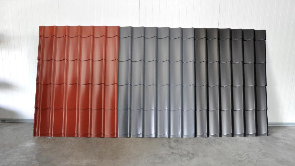 Dakpanplaten/dakpanprofielplaten, kleur zwart en grijs, Neuf, Gris, Enlèvement, Autres matériaux