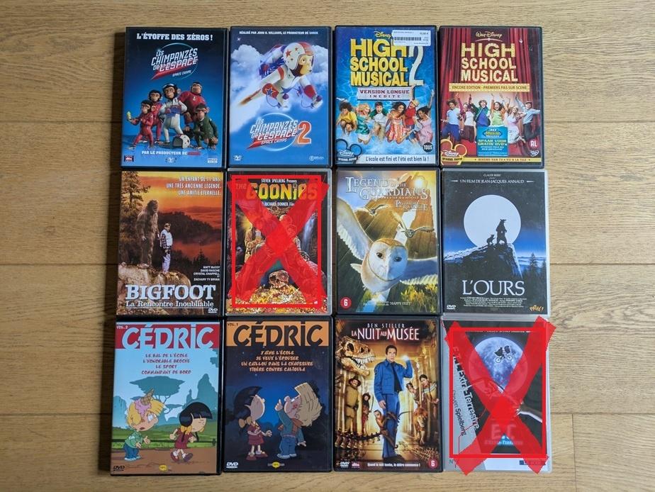 DVD lot de films pour enfants / adolescents, Enlèvement, Utilisé