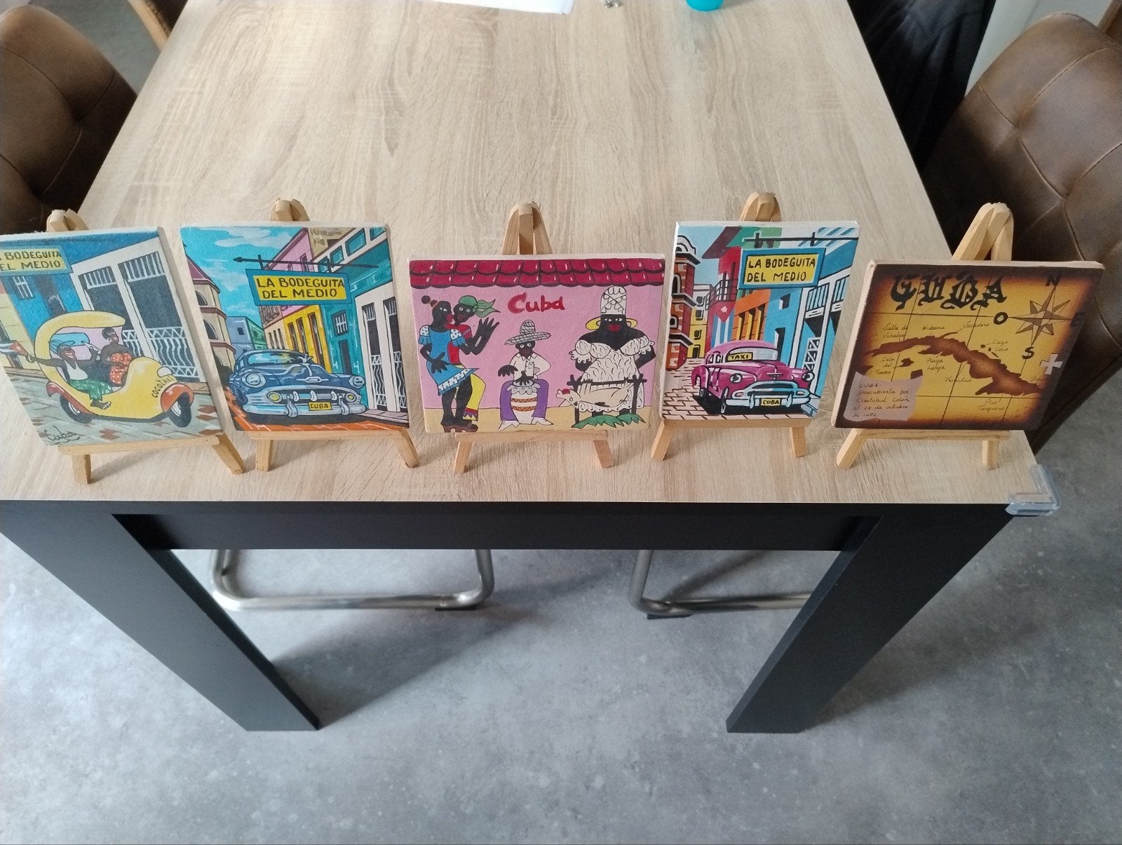 authentieke Cubaanse mini schilderijen, Ophalen, Zo goed als nieuw, Schilderij, Oorspronkelijke maker