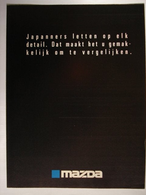 Mazda gamma 1990 Brochure Catalogue Prospekt, Envoi, Utilisé, Mazda