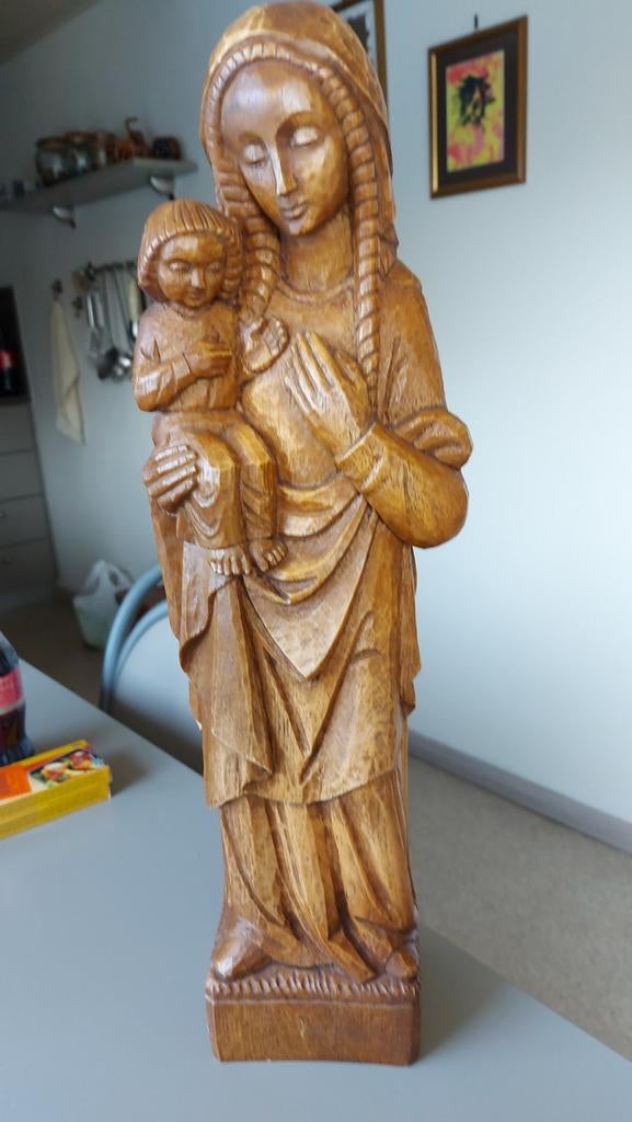 Maria met kind. 50 hoog, Antiek en Kunst, Ophalen