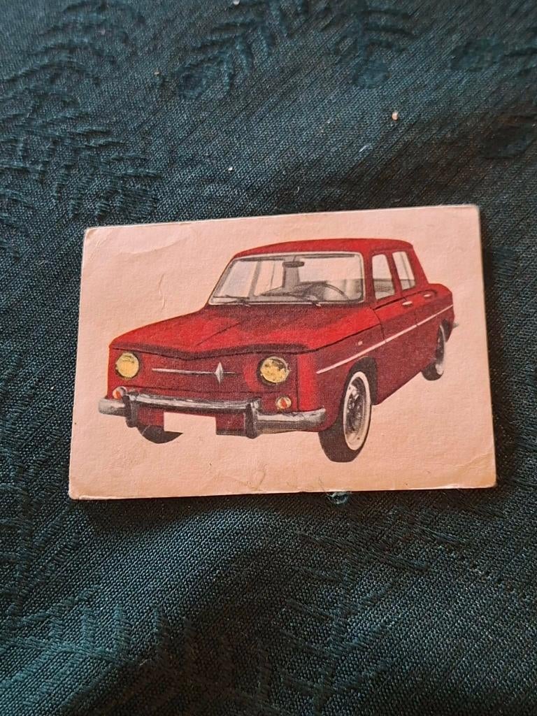 Prentje/Chromo:Renault R8/Chocolade Jacques, 1960 tot 1980, Gebruikt, Ophalen of Verzenden, Prent