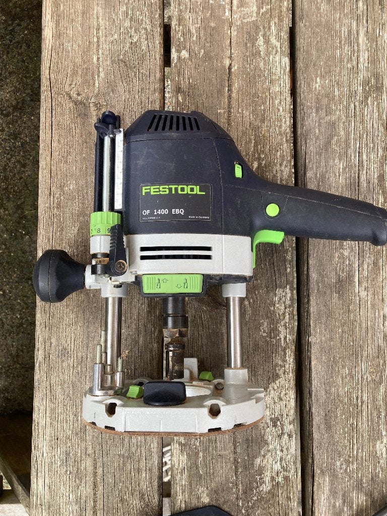 Festool Bovenfrees OF 1400 EBQ-Plus + 10-delige Frezenbox, Enlèvement, Utilisé