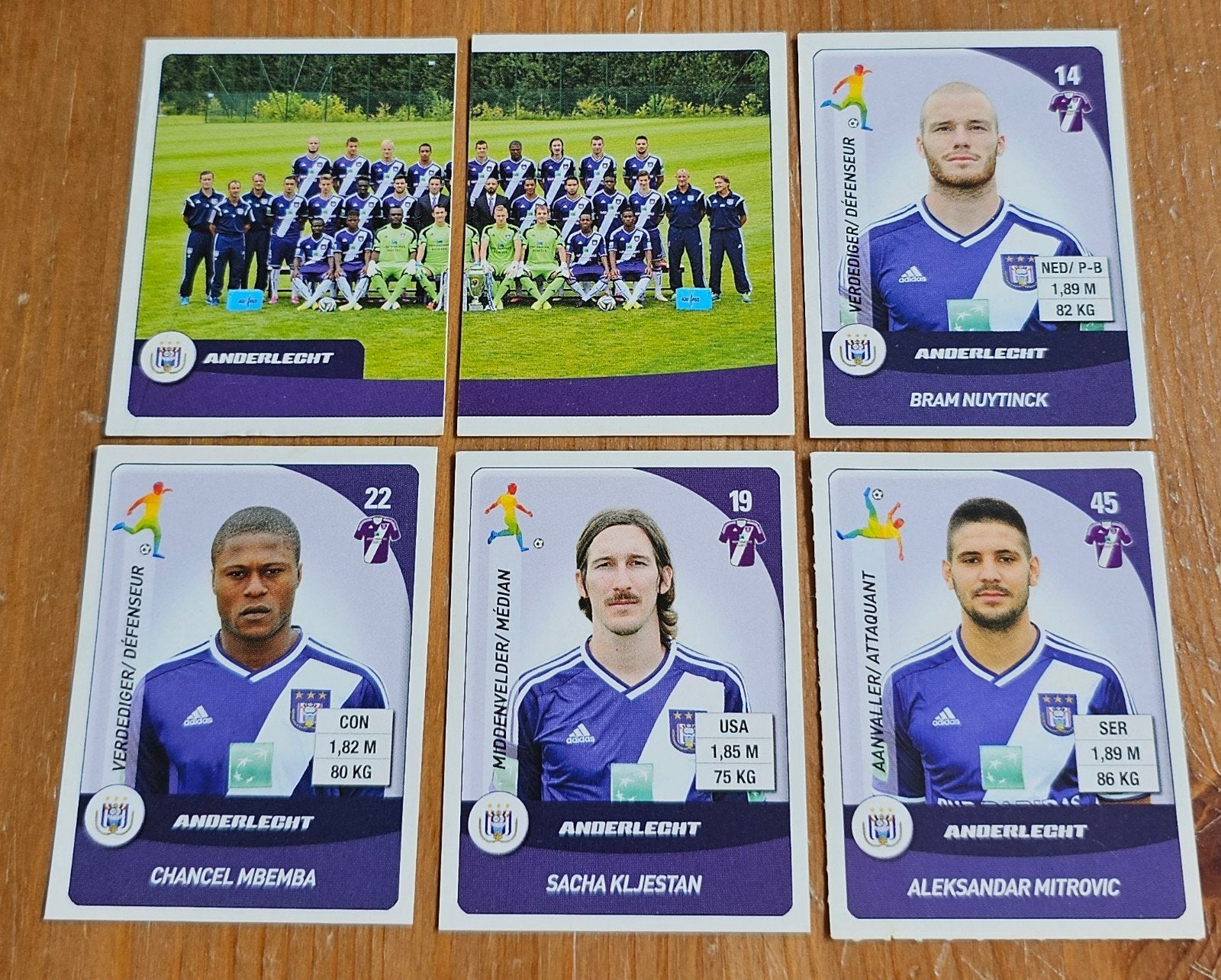 Panini Pro League 2015 6 RSC Anderlecht Stickers Voetbal!, Ophalen of Verzenden, Zo goed als nieuw, Meerdere stickers