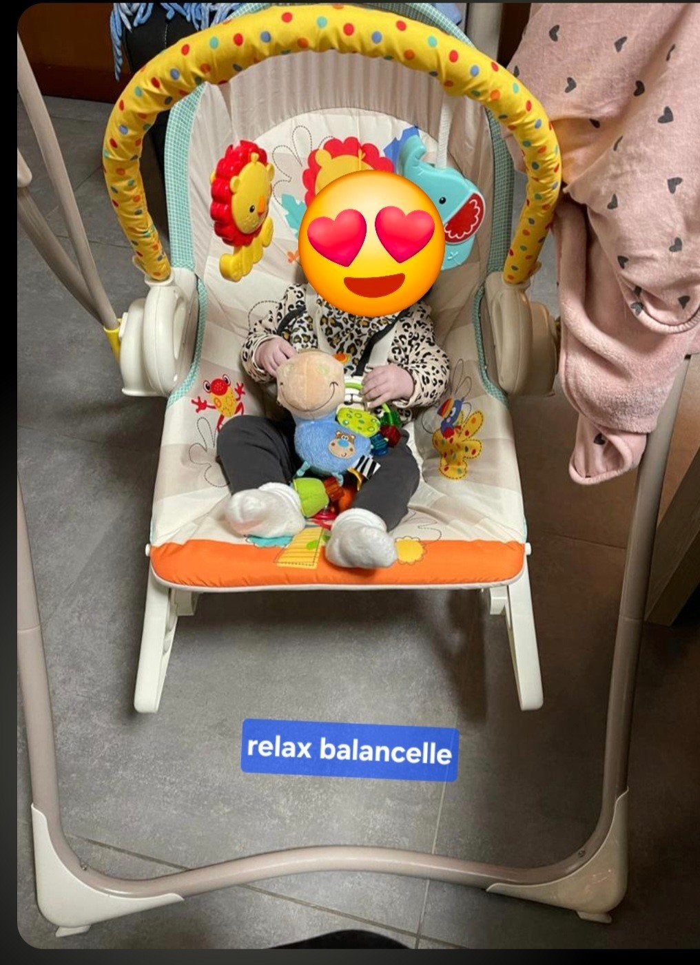 Relax-Balancelle + stoel met elastische banden om te springe, Ophalen