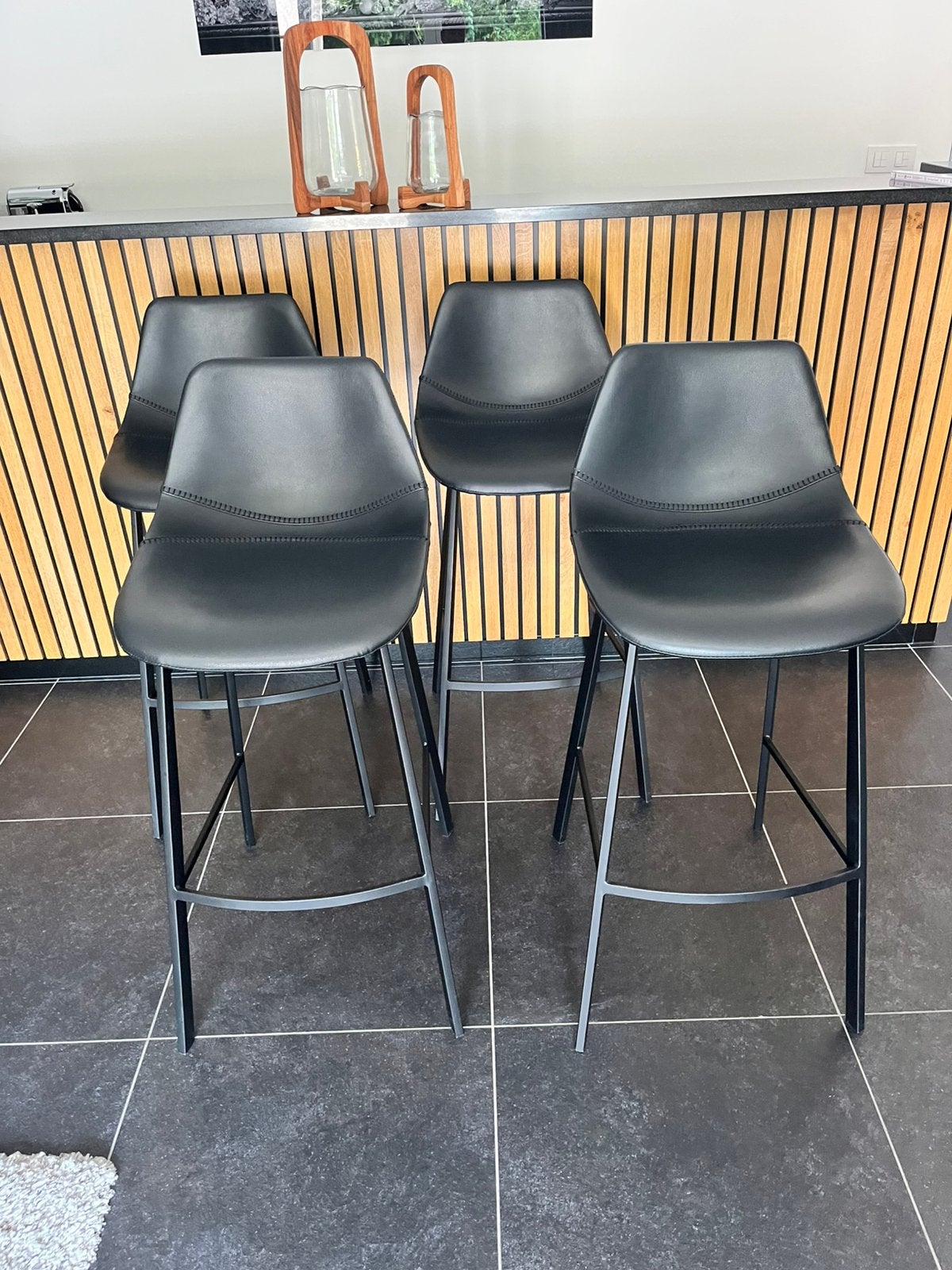 In perfecte staat zwarte barstoelen, Huis en Inrichting, Ophalen, Zo goed als nieuw