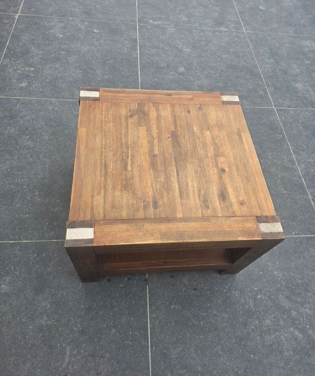Table basse rurale 60x60cm, Maison & Meubles, Teck, 50 à 100 cm, Carré, Landelijk