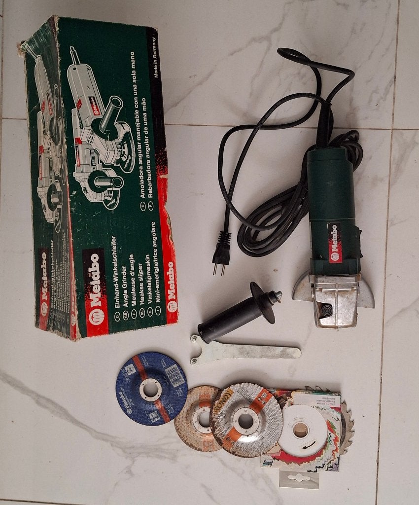 Meuleuse d’angle Metabo Made in Germany + accessoires, Bricolage & Construction, Enlèvement ou Envoi, Utilisé