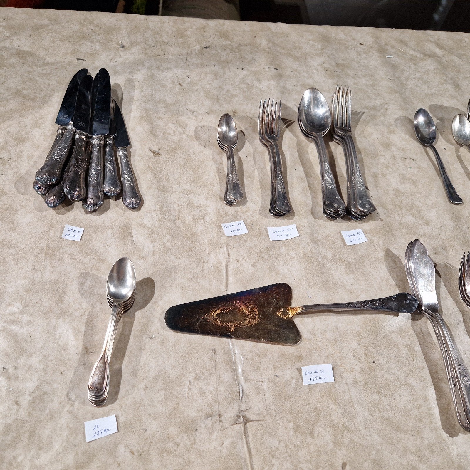 4 kilo verzilverd bestek oa christofle,  cama en  christiane, Antiek en Kunst, Antiek | Bestek, Ophalen of Verzenden