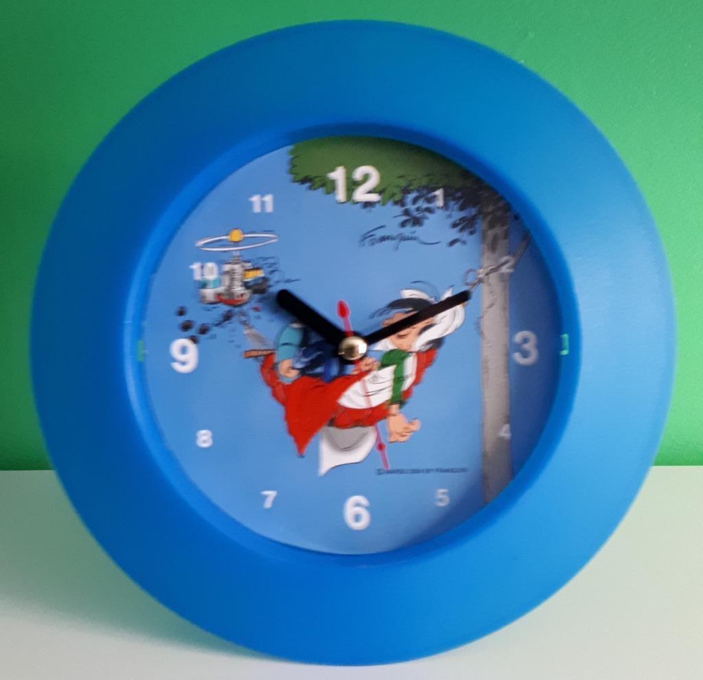 Horloge Gaston Lagaffe, Collections, Personnages de BD, Comme neuf, Autres types, Gaston ou Spirou, Enlèvement