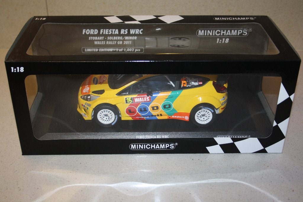 1:18 Minichamps Ford Fiesta RS WRC H.Solberg rally Wales GB., Ophalen of Verzenden, Nieuw, Auto, MiniChamps