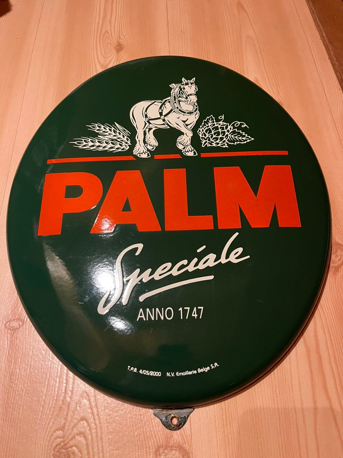 Palm emaille, Ophalen of Verzenden, Zo goed als nieuw, Reclamebord