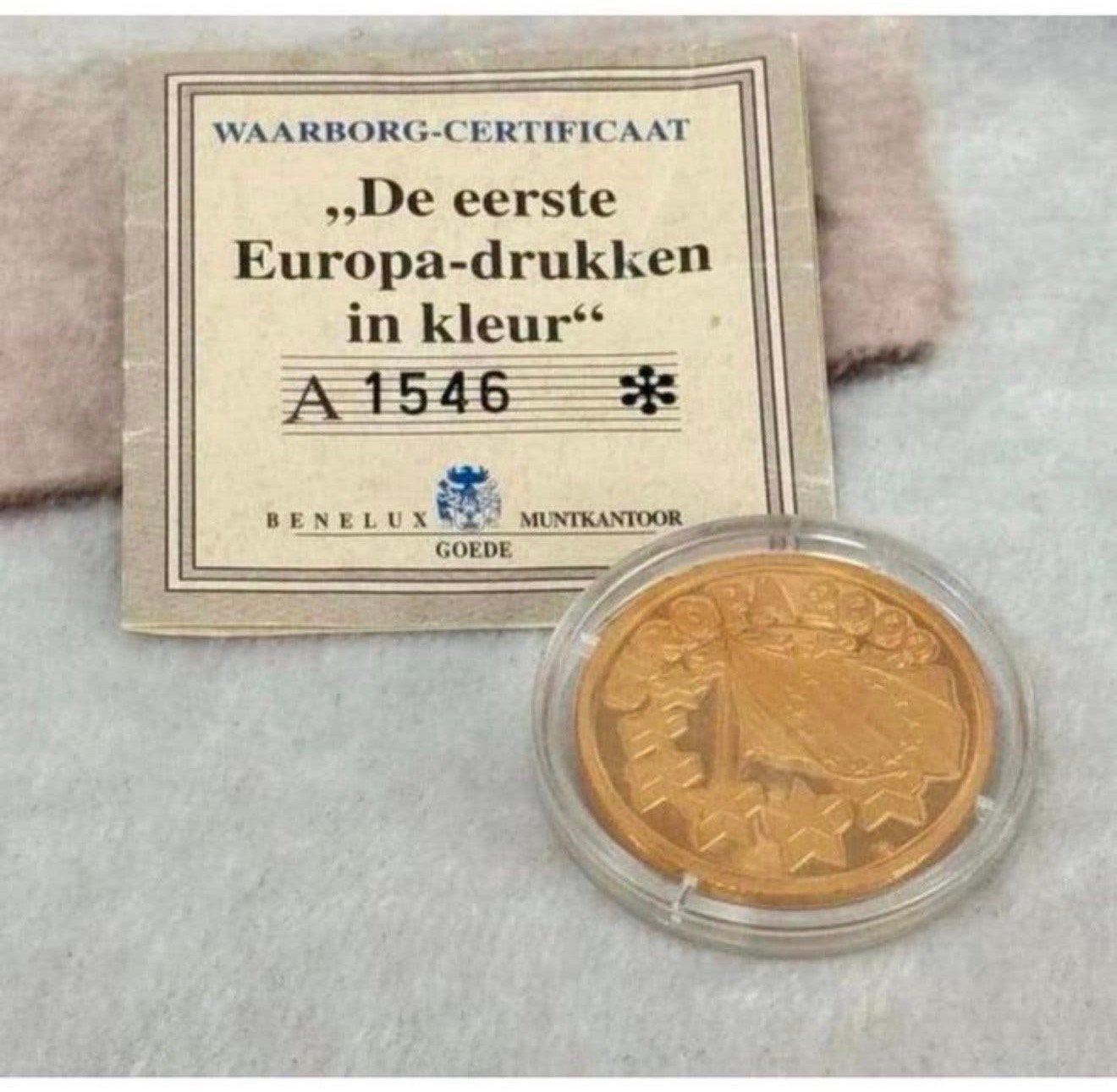 Pièce de collection - Europe 2000 avec pièce de certificat, Enlèvement ou Envoi, Monnaie en vrac