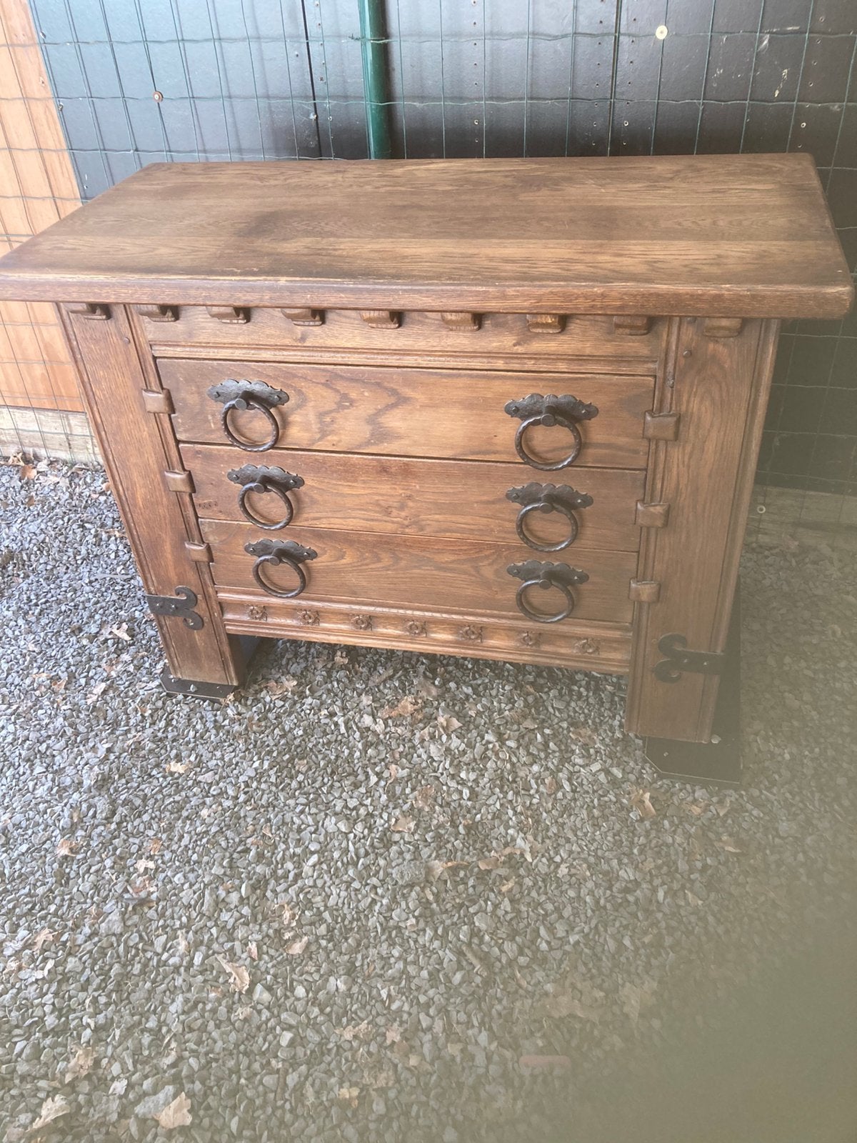 Antieke zware commode kast, Ophalen, Gebruikt