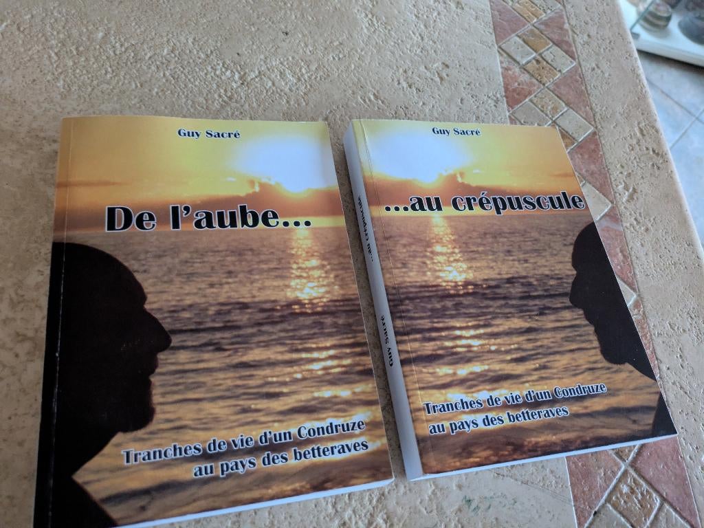 De l'aube... au crépuscule - 2 livres pour 2,5€ (Guy Sacré)., Guy Sacré., Envoi, Belgique, Comme neuf