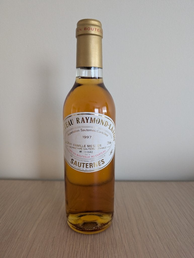 Zeldzame Sauternes 1997 – Château Raymond-Lafon (375 ml), Verzamelen, Wijnen, Ophalen, Frankrijk, Nieuw, Witte wijn
