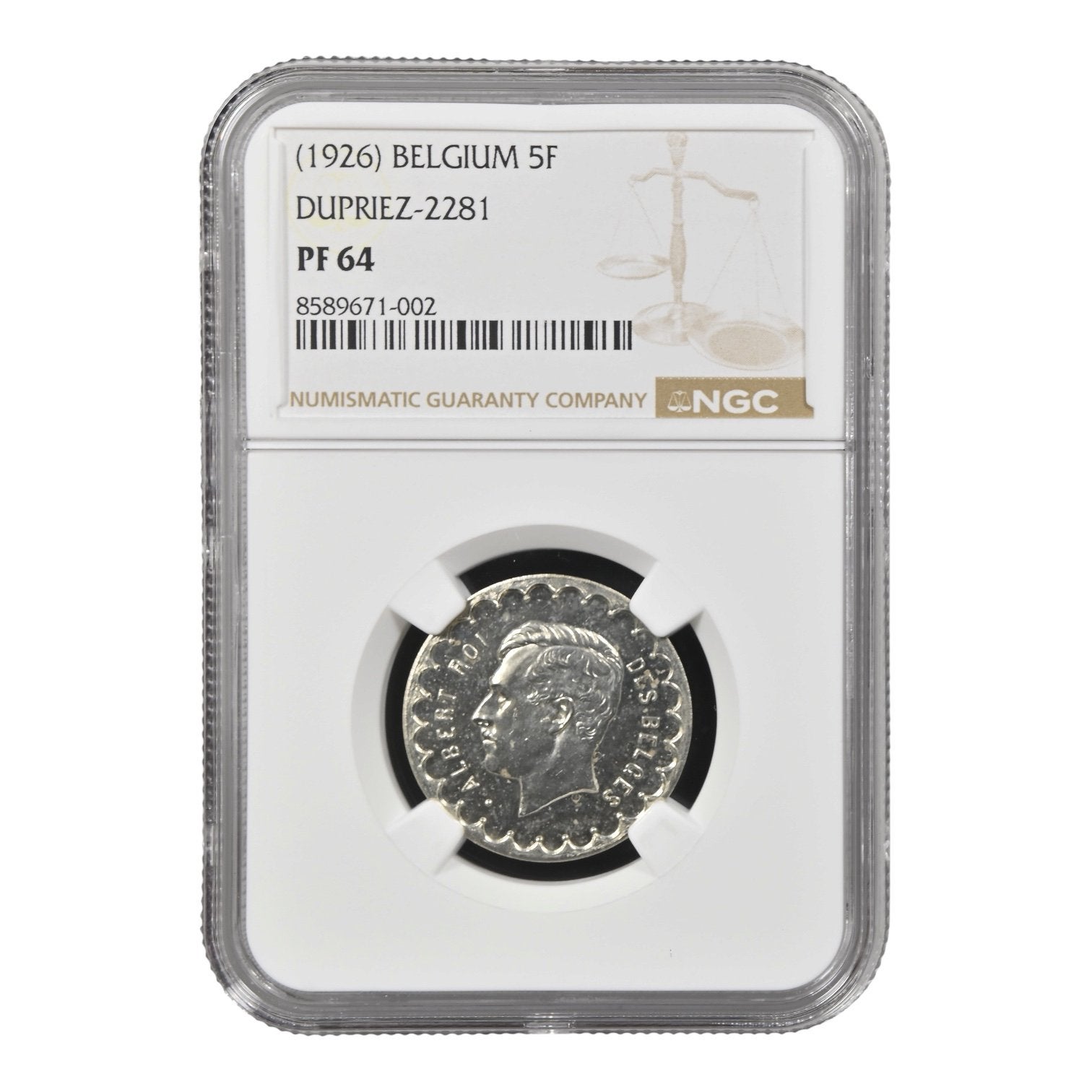 5 francs belges (1926) ESSAI R2 TOP POP, Enlèvement