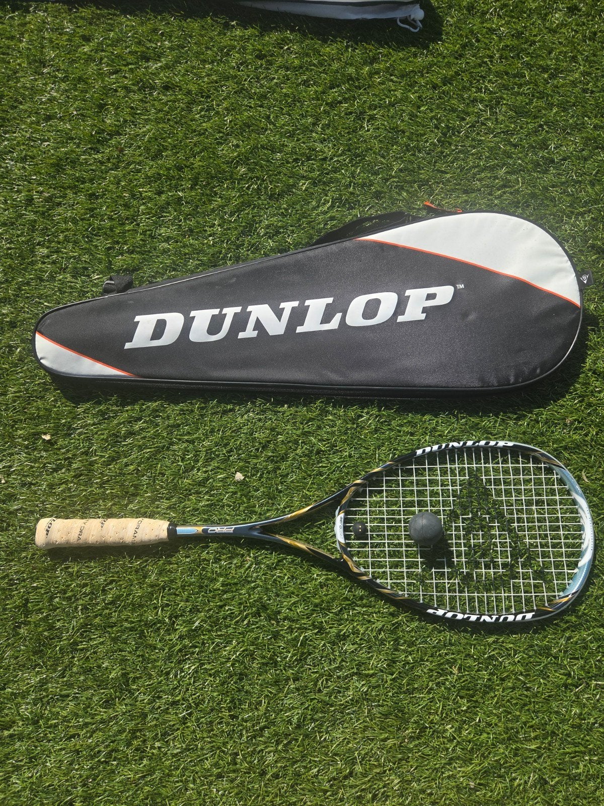 Squash raket, Ophalen, Zo goed als nieuw, Racket, Met hoes