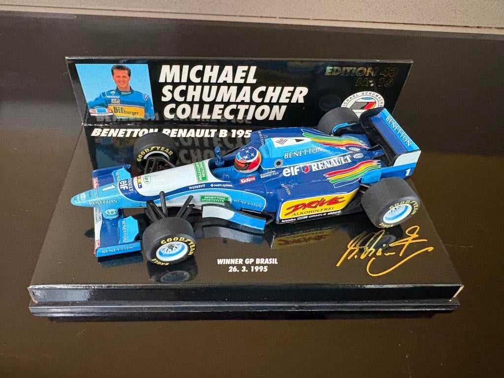 Michael Schumacher Benetton Renault B 195 Minichamps -1995, Hobby & Loisirs créatifs, Voitures miniatures | 1:43, Enlèvement ou Envoi