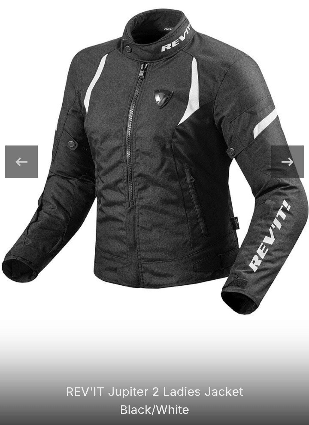 REV'IT Jupiter 2 Ladies Motorjas maat 42 Medium Black/White, Ophalen, Jas | textiel, REV’IT! (Revit), Dames
