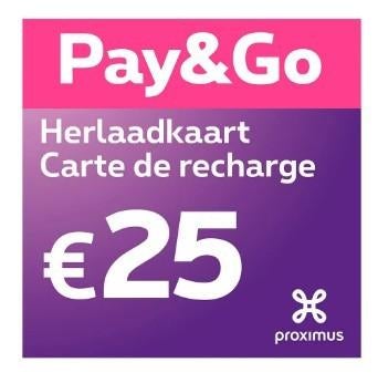 Pay&Go Kaart Proximus 25 euro, Une personne