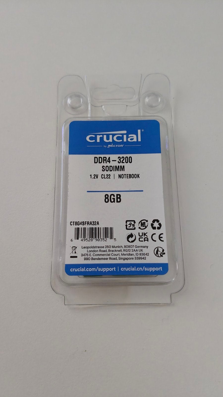 Ram 8Gb DDR4 So-dimm, Informatique & Logiciels, Neuf, Enlèvement ou Envoi, DDR4, 8 GB