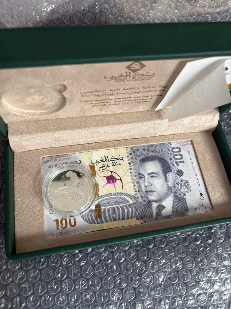 Coffrets maroc piece en argent et billet, Enlèvement ou Envoi, Monnaies et Billets de banque