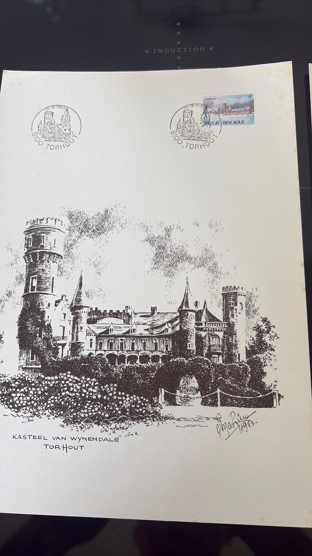 Kasteel wynendaele torhout, Antiek en Kunst, Kunst | Tekeningen en Fotografie, Ophalen