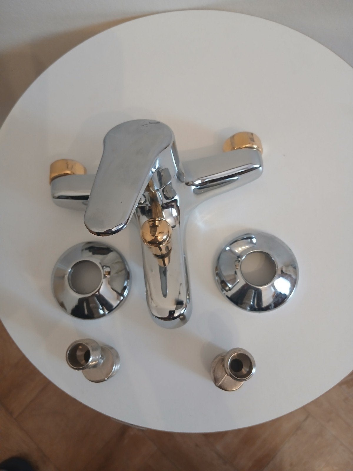 Mitigeur Baignoire/Douche Chrome & Or - Complet, Bricolage & Construction, Sanitaire, Enlèvement ou Envoi, Chrome, Baignoire