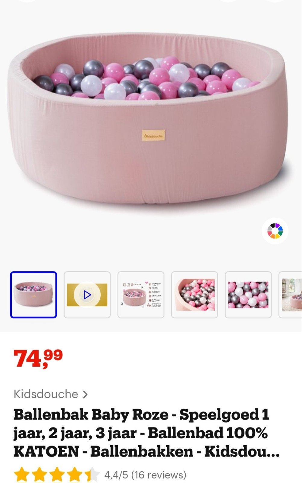 Roze Ballenbak, Kinderen en Baby's, Ophalen, Gebruikt