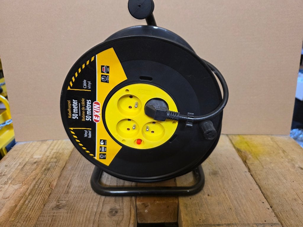 Kabelhaspel Exin 50 m., Doe-het-zelf en Bouw, Elektriciteit en Kabels, Ophalen, Nieuw, Kabelhaspel