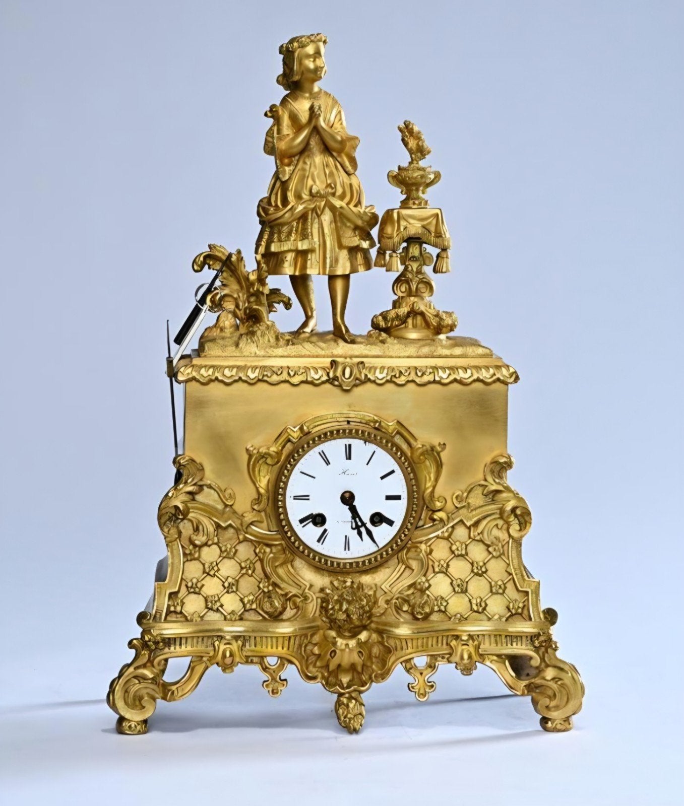 Schouwgarnituur verguld brons, Ophalen of Verzenden