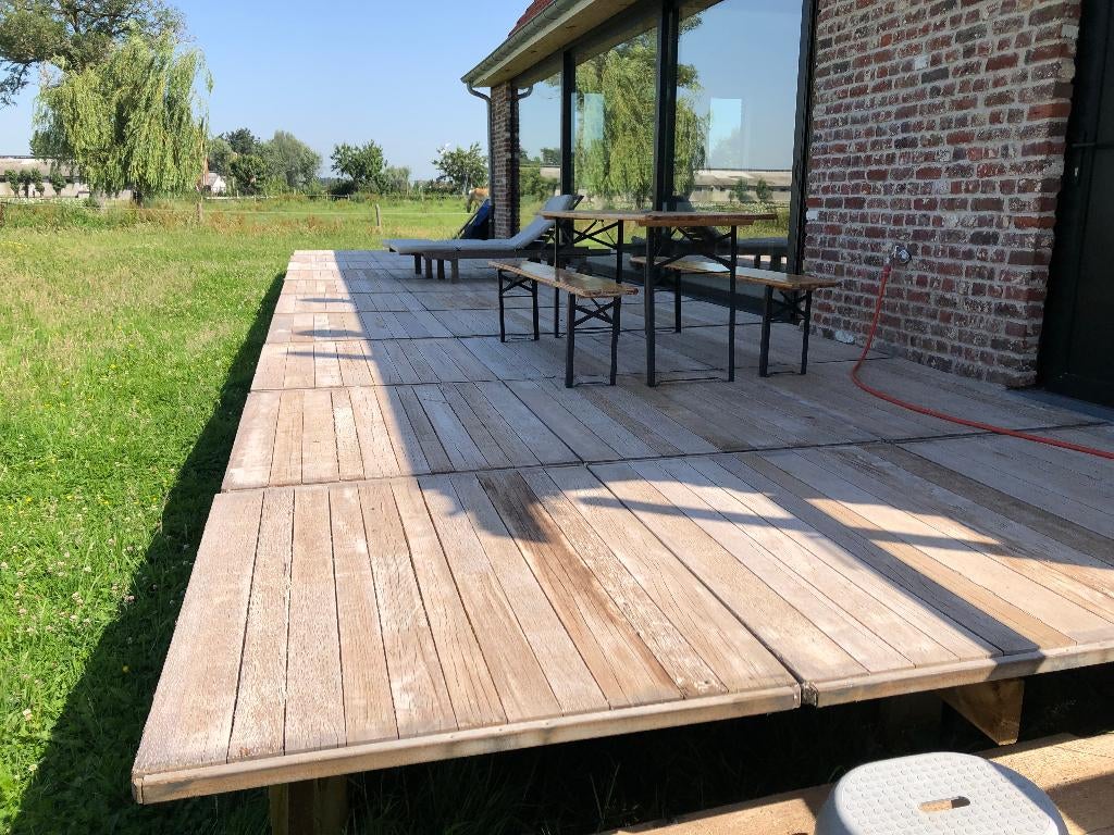 STEENSCHOTTEN HOUTEN PLATEN PANELEN, Tuin en Terras, Tuinhekken en Hekwerk, Gebruikt, Hout, Ophalen of Verzenden