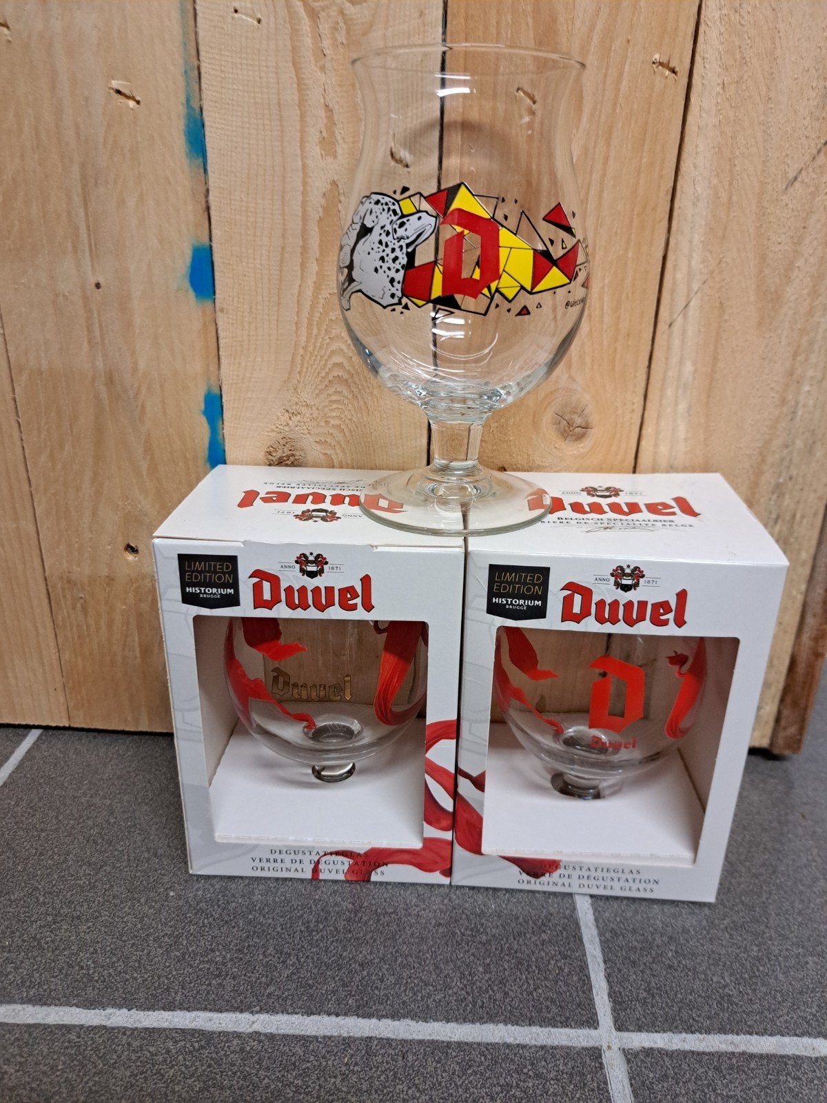 Duvel glazen Historium Brugge, Ophalen of Verzenden