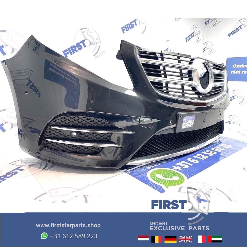 W447 VITO / V KLASSE COMPLETE AMG VOORBUMPER + GRIL ROOD / B, Gebruikt, -, Voor, Ophalen of Verzenden