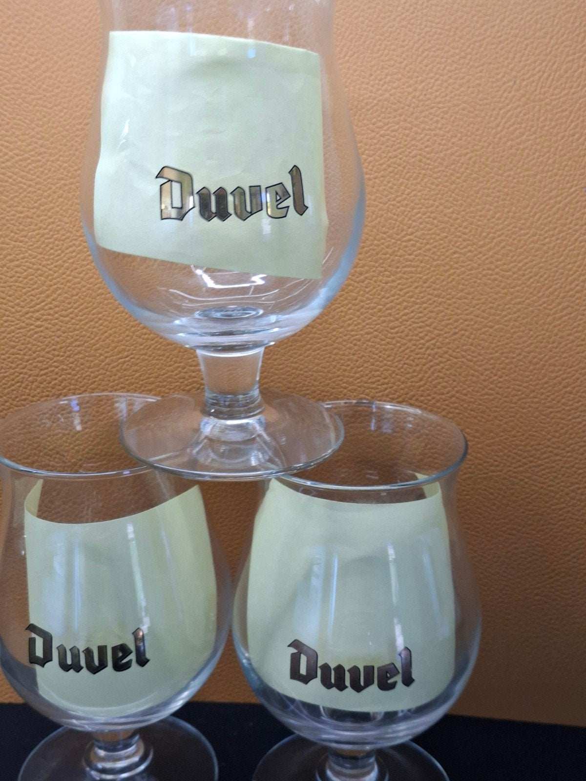 Duvel glas "Gouden letters" (3), Ophalen of Verzenden, Nieuw, Glas of Glazen, Duvel