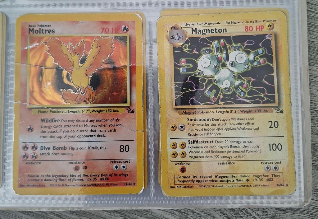 Vintage Pokémonkaarten - Fossil set ENG, Enlèvement ou Envoi, Utilisé, Plusieurs cartes, Foil
